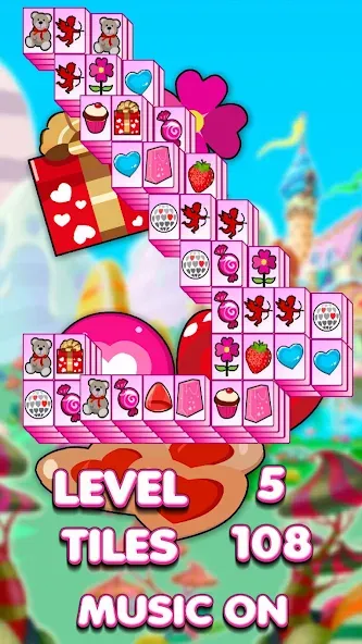 Lovely Mahjong MOD APK на Android — Много денег — скриншот 1
