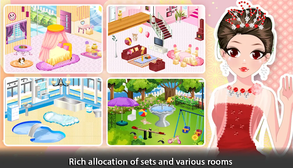 Girl Doll House - Room Design MOD — Все открыто на Андроид — скриншот 4