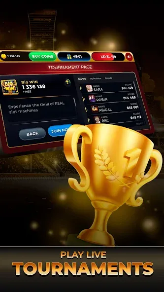 Взломанная Clickfun: Casino Slots на Андроид — Много денег — скриншот 1