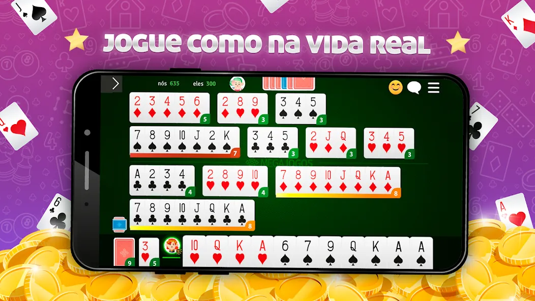 Скачать Buraco Online - Mano a Mano — Модификация Много денег и без рекламы — скриншот 2