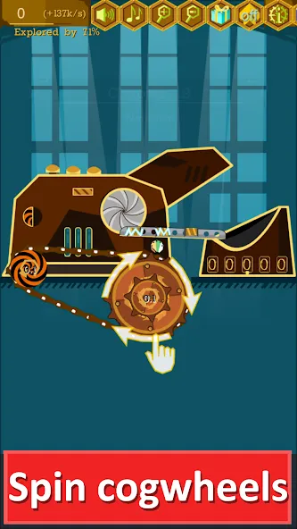 Steampunk Idle Gear Spinner — Много денег — скриншот 1 Steampunk Idle Gear Spinner — Много денег — скриншот 1