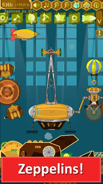Steampunk Idle Gear Spinner — Много денег — скриншот 4 Steampunk Idle Gear Spinner — Много денег — скриншот 4