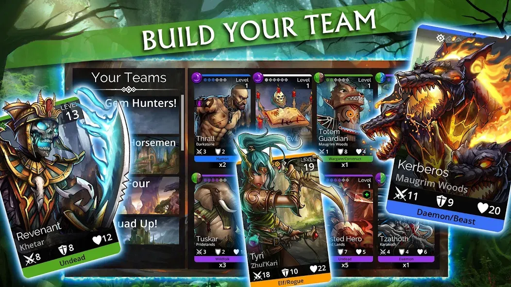 Скачать Gems of War - Match 3 RPG на Андроид — Много денег — скриншот 2