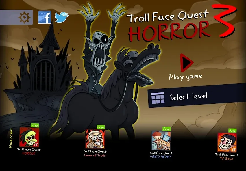 Troll Face Quest: Horror 3 MOD — Много подсказок на Андроид — скриншот 1