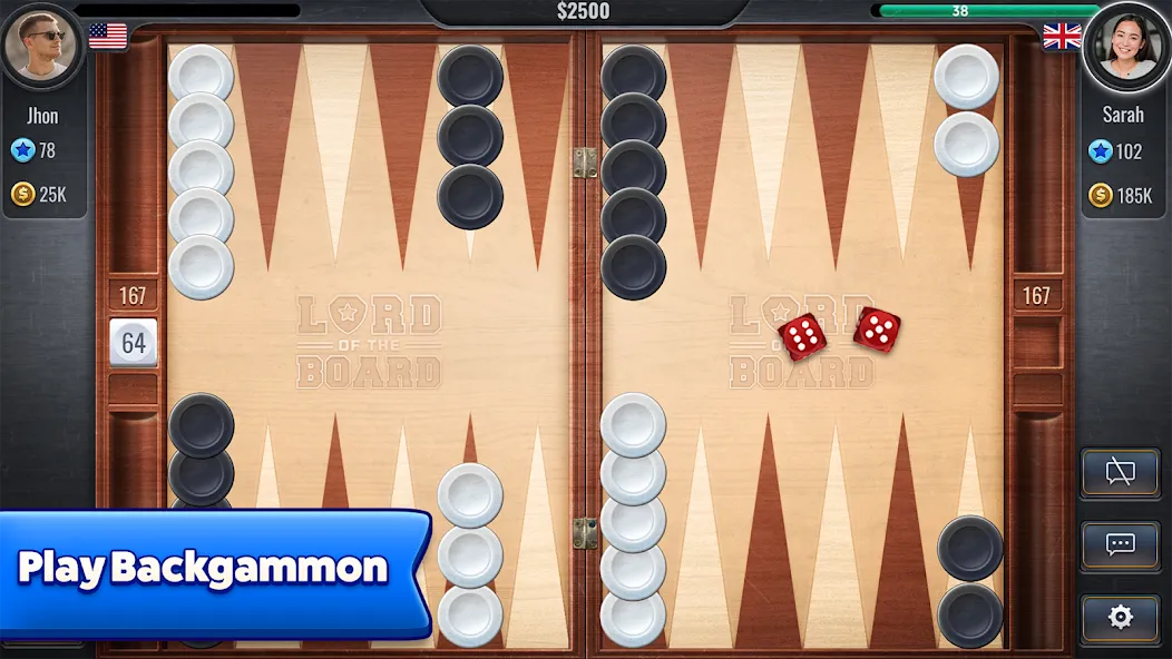 Скачать Backgammon - Lord of the Board (Мод: Много денег) на Андроид — скриншот 1