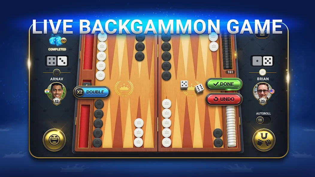 Скачать Backgammon Live - Online Games MOD APK — Много денег — скриншот 2