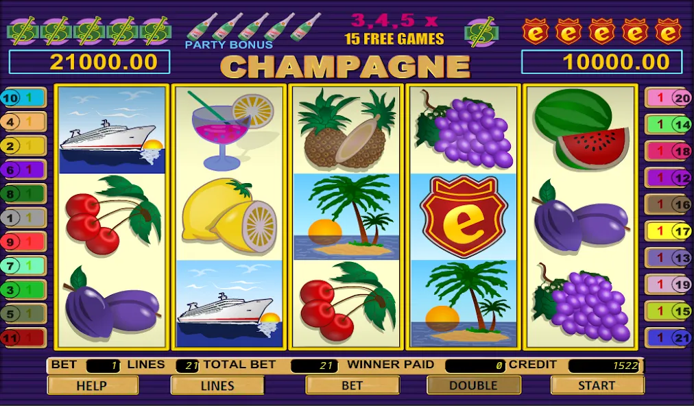 Скачать Champagne Slot на телефон — Много денег — скриншот 1