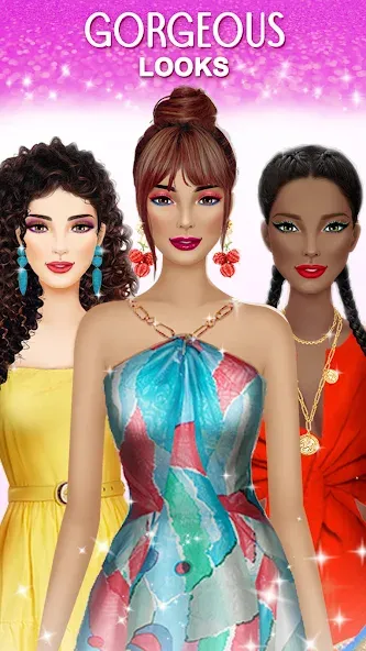 Скачать Fashion Stylist: Dress Up Game (Мод: Много денег и алмазов) на Андроид — скриншот 1