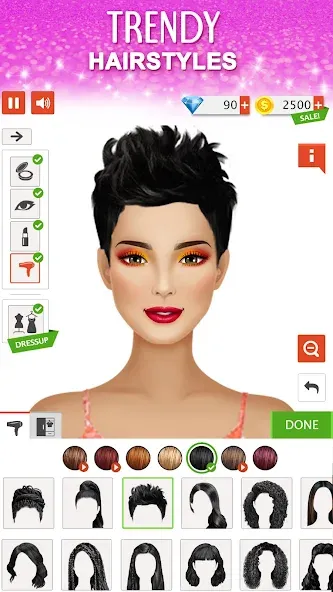 Скачать Fashion Stylist: Dress Up Game (Мод: Много денег и алмазов) на Андроид — скриншот 3