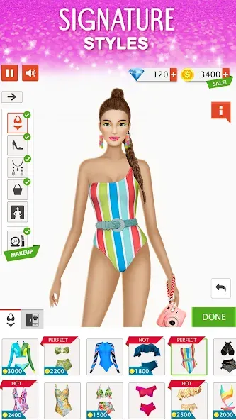 Скачать Fashion Stylist: Dress Up Game (Мод: Много денег и алмазов) на Андроид — скриншот 5