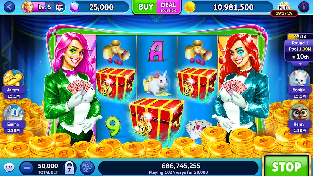 Скачать Jackpot Madness Slots Casino с модом — Много денег — скриншот 1