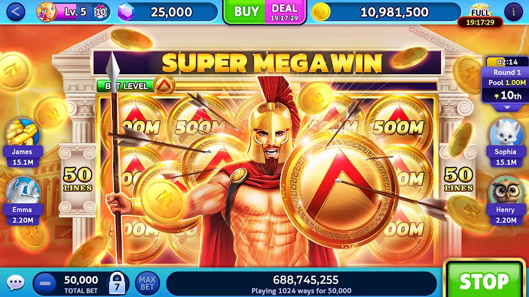 Скачать Jackpot Madness Slots Casino с модом — Много денег — скриншот 2