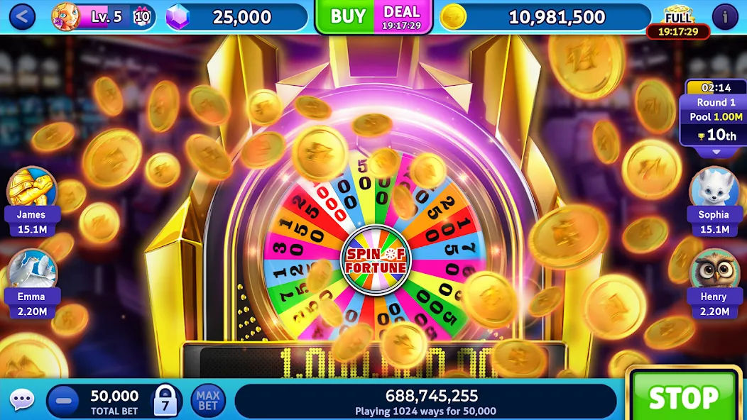 Скачать Jackpot Madness Slots Casino с модом — Много денег — скриншот 4