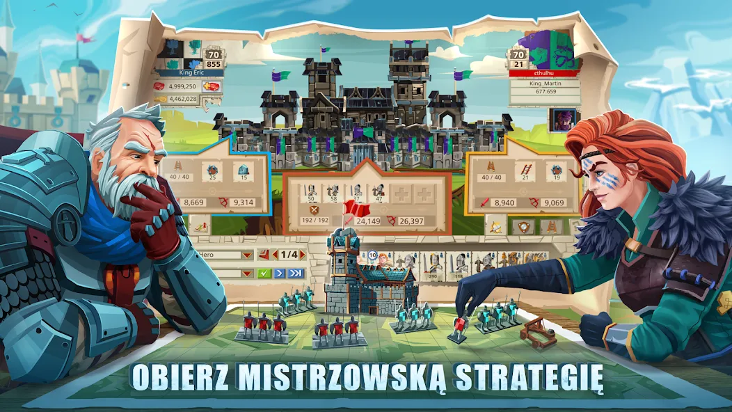 Взломанная Empire: Four Kingdoms (PL) на Андроид — Много денег и золота — скриншот 2 Взломанная Empire: Four Kingdoms (PL) на Андроид — Много денег и золота — скриншот 2