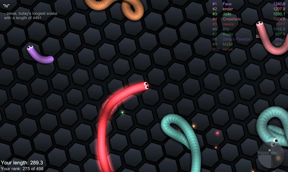 Скачать slither.io на Андроид — Бессмертие и все скины — скриншот 2