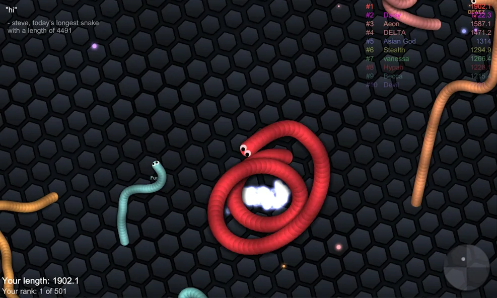 Скачать slither.io на Андроид — Бессмертие и все скины — скриншот 5