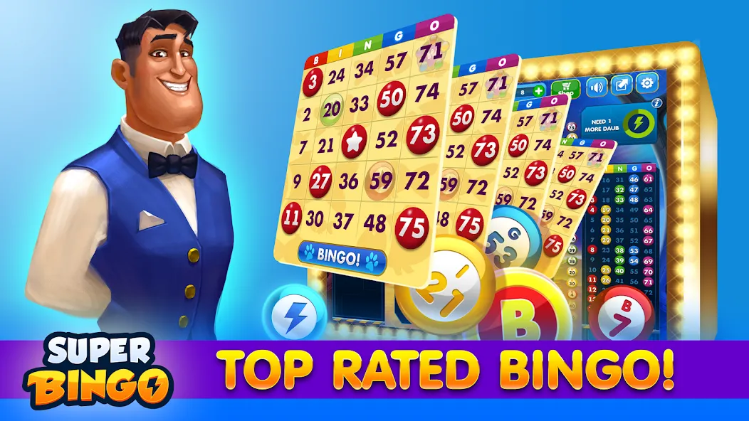 Скачать Super Bingo HD - Bingo Games с модом — Много денег и билетов — скриншот 1