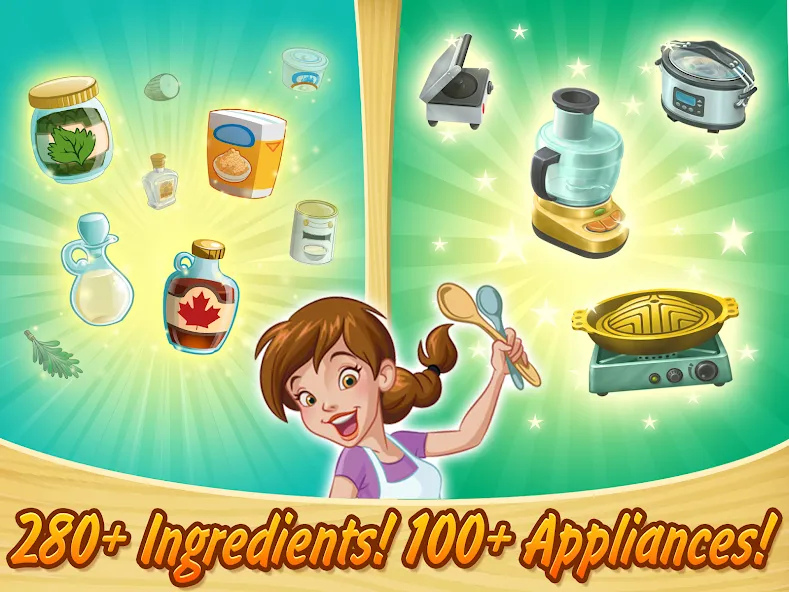Kitchen Scramble: Cooking Game на Андроид — Мод Много денег — скриншот 3 Kitchen Scramble: Cooking Game на Андроид — Мод Много денег — скриншот 3