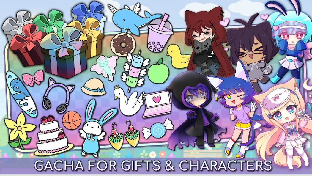 Взломанная Gacha Life на Андроид — Много денег и алмазов — скриншот 2