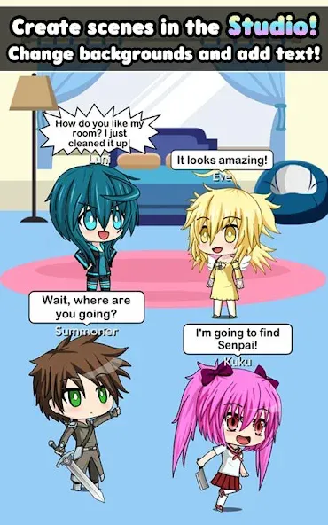 Скачать Pocket Chibi - Anime Dress Up на Андроид — Много денег и всё разблокировано — скриншот 3 Скачать Pocket Chibi - Anime Dress Up на Андроид — Много денег и всё разблокировано — скриншот 3
