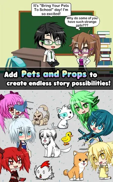 Скачать Pocket Chibi - Anime Dress Up на Андроид — Много денег и всё разблокировано — скриншот 4 Скачать Pocket Chibi - Anime Dress Up на Андроид — Много денег и всё разблокировано — скриншот 4