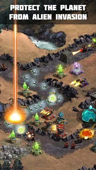 Ancient Planet Tower Defense на Андроид — Мод Много денег и кристаллов — скриншот 1