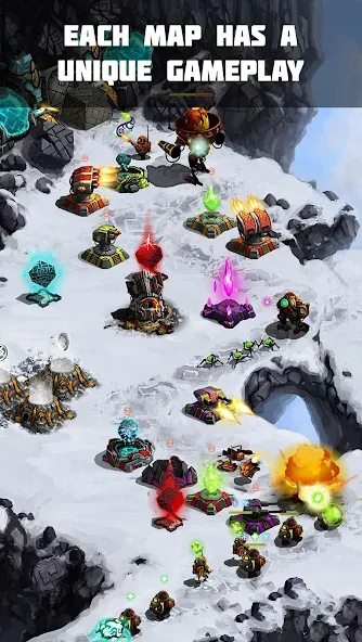 Ancient Planet Tower Defense на Андроид — Мод Много денег и кристаллов — скриншот 2