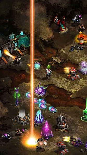 Ancient Planet Tower Defense на Андроид — Мод Много денег и кристаллов — скриншот 5