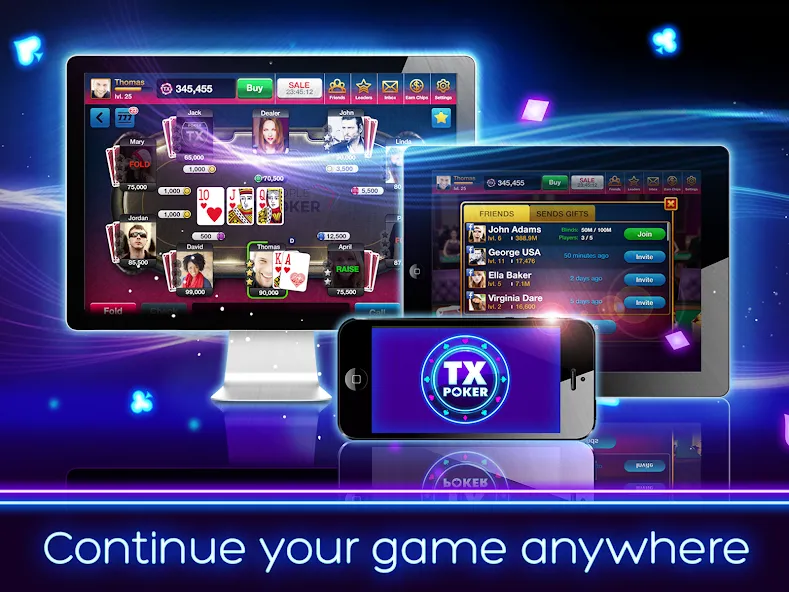 TX Poker - Texas Holdem Poker на Андроид — Бесконечные фишки — скриншот 5