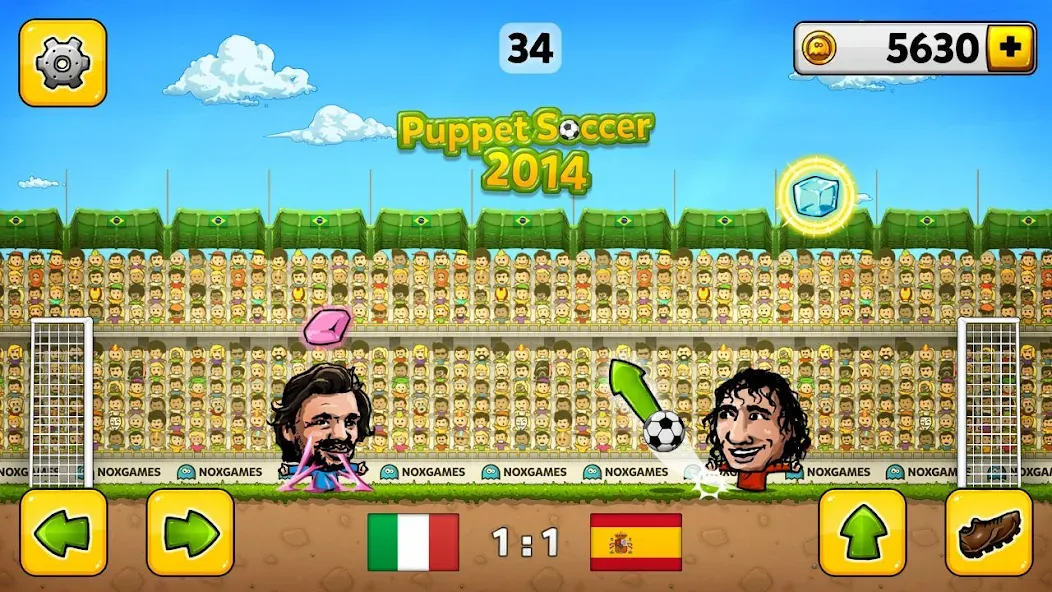Скачать взломанную Puppet Soccer - Football — Много денег — скриншот 3 Скачать взломанную Puppet Soccer - Football — Много денег — скриншот 3