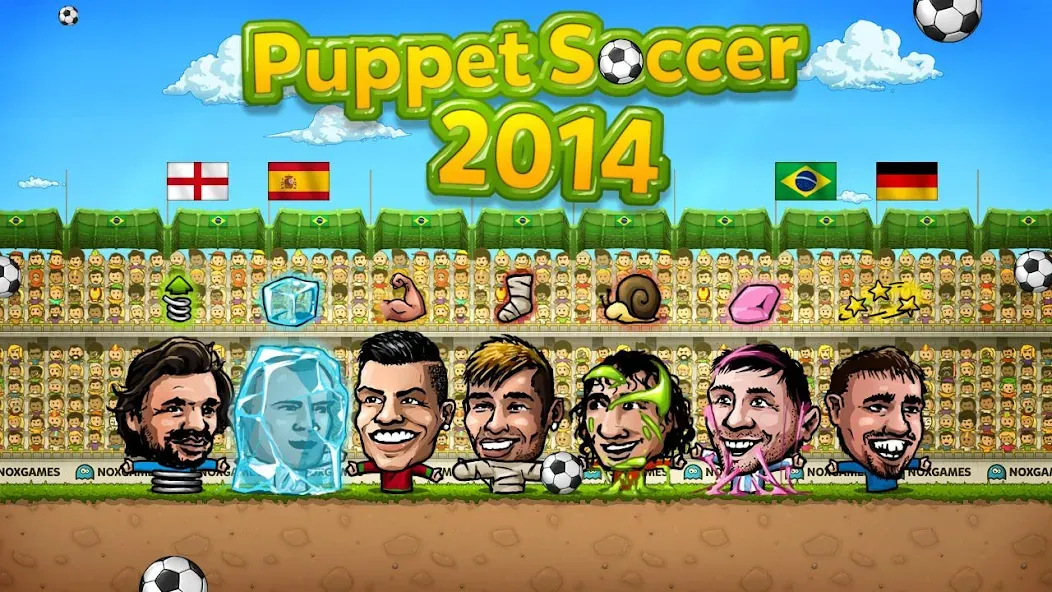 Скачать взломанную Puppet Soccer - Football — Много денег — скриншот 4 Скачать взломанную Puppet Soccer - Football — Много денег — скриншот 4