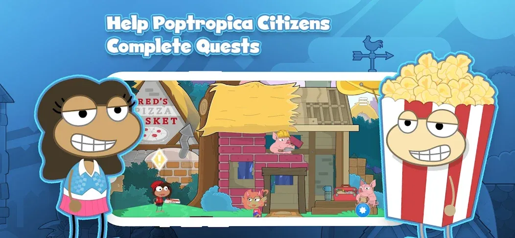 Скачать Poptropica: Fun Kids Adventure (Мод: Всё открыто) на Андроид — скриншот 3