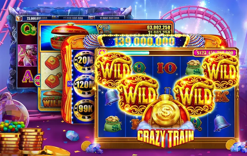 Скачать Slotomania™ Slots Casino Games (Мод: Много денег и бесконечные монеты) на Андроид — скриншот 1