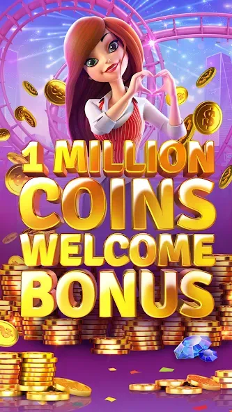 Скачать Slotomania™ Slots Casino Games (Мод: Много денег и бесконечные монеты) на Андроид — скриншот 2