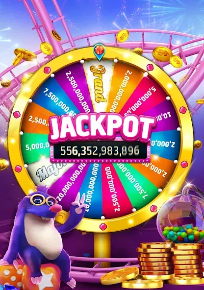 Скачать Slotomania™ Slots Casino Games (Мод: Много денег и бесконечные монеты) на Андроид — скриншот 3
