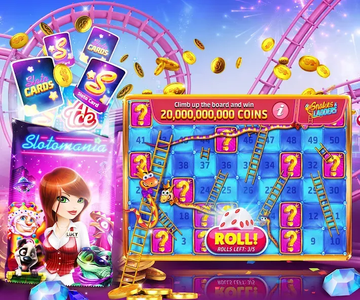Скачать Slotomania™ Slots Casino Games (Мод: Много денег и бесконечные монеты) на Андроид — скриншот 5