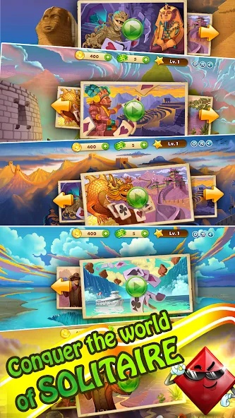 Solitaire Journey MOD APK — Много денег — скриншот 2