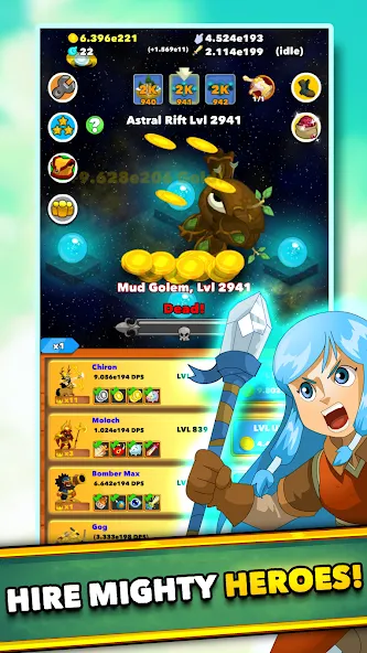 Скачать Clicker Heroes - Idle RPG — Модификация Много денег и рубинов — скриншот 4