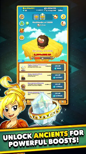 Скачать Clicker Heroes - Idle RPG — Модификация Много денег и рубинов — скриншот 5