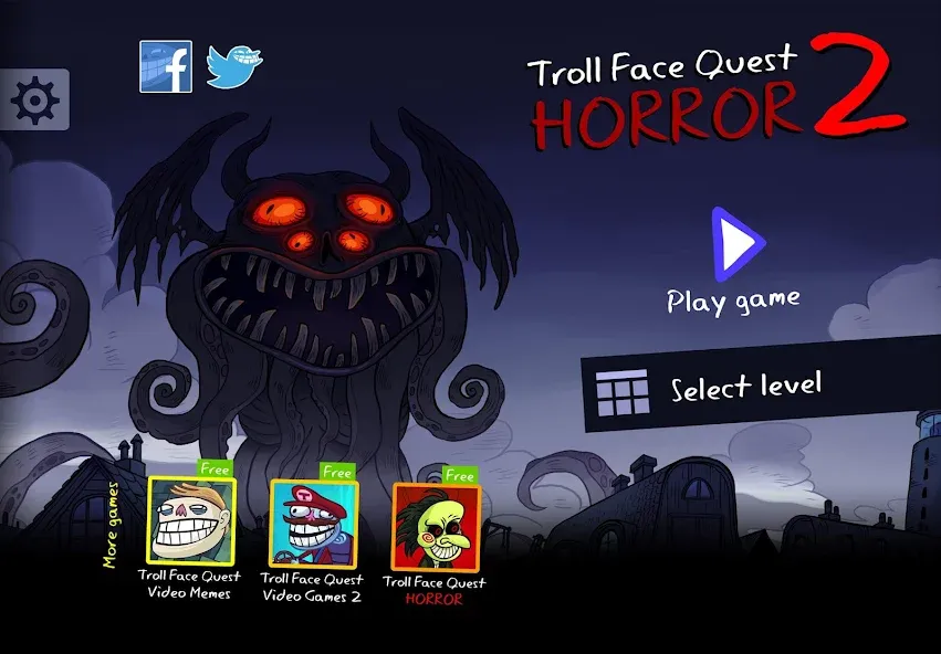 Скачать Troll Face Quest: Horror 2 на телефон — Много подсказок — скриншот 1