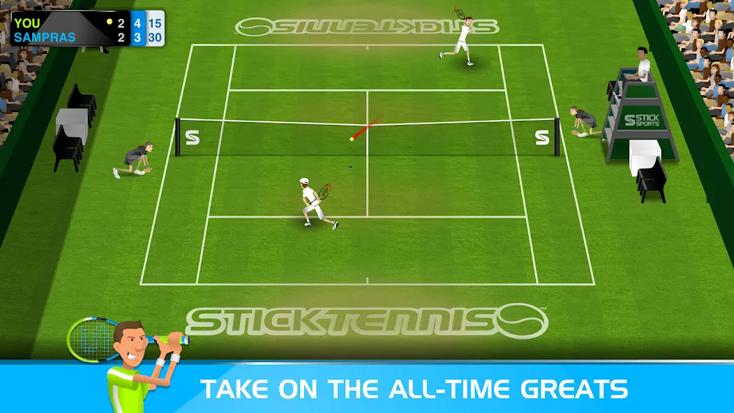 Скачать Stick Tennis — Модификация Все разблокировано — скриншот 2