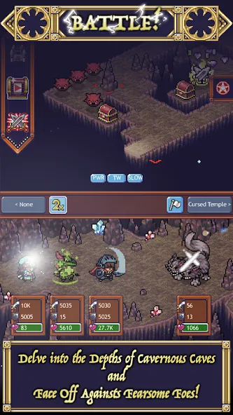 Скачать Cave Heroes:Idle Dungeon RPG (Мод: Много денег) на Андроид — скриншот 1 Скачать Cave Heroes:Idle Dungeon RPG (Мод: Много денег) на Андроид — скриншот 1