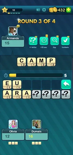 Скачать Word Battle (Мод: Много денег) на Андроид — скриншот 1