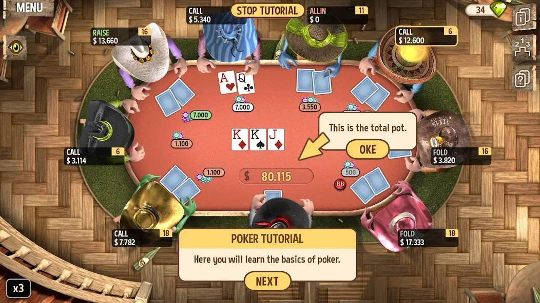 Learn Poker - How to Play на Андроид — Все уровни и подсказки разблокированы — скриншот 2
