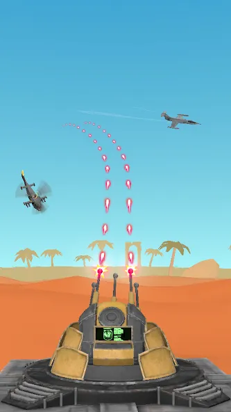 Скачать Air Defense: Airplane Shooting (Мод: Много денег и бессмертие) на Андроид — скриншот 2
