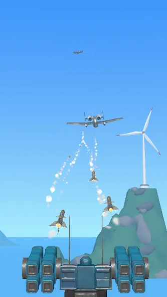 Скачать Air Defense: Airplane Shooting (Мод: Много денег и бессмертие) на Андроид — скриншот 3