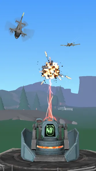 Скачать Air Defense: Airplane Shooting (Мод: Много денег и бессмертие) на Андроид — скриншот 5
