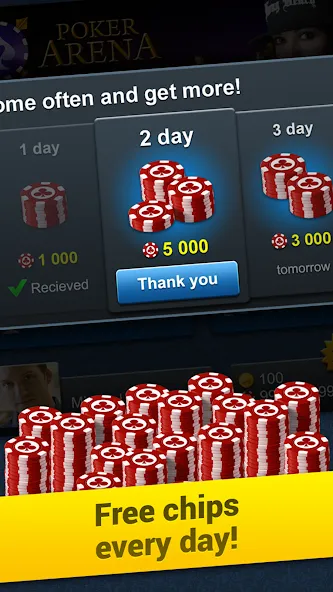 Взлом Poker Arena: texas holdem game — Много денег — скриншот 2 Взлом Poker Arena: texas holdem game — Много денег — скриншот 2