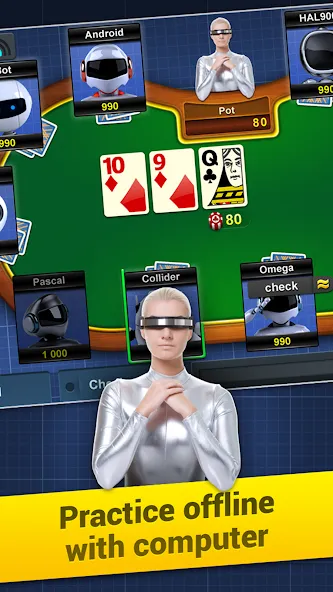 Взлом Poker Arena: texas holdem game — Много денег — скриншот 5