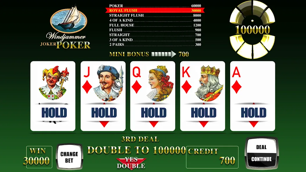 Windjammer Poker — Много денег — скриншот 4